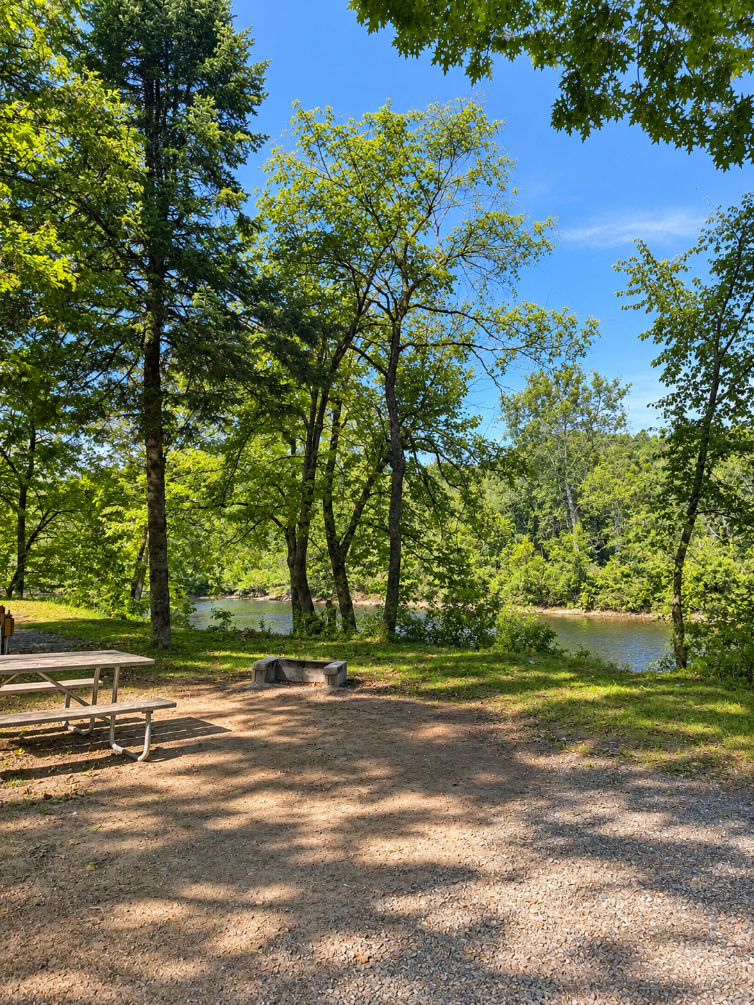Premium Riverfront campsite at West Canada Creek Campground in Poland, New York