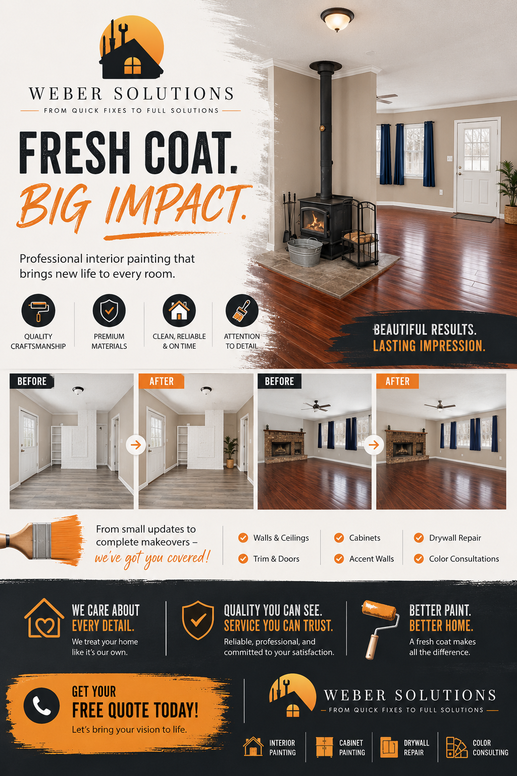 Interior Painting by Weber Painting Solutions of Winchester