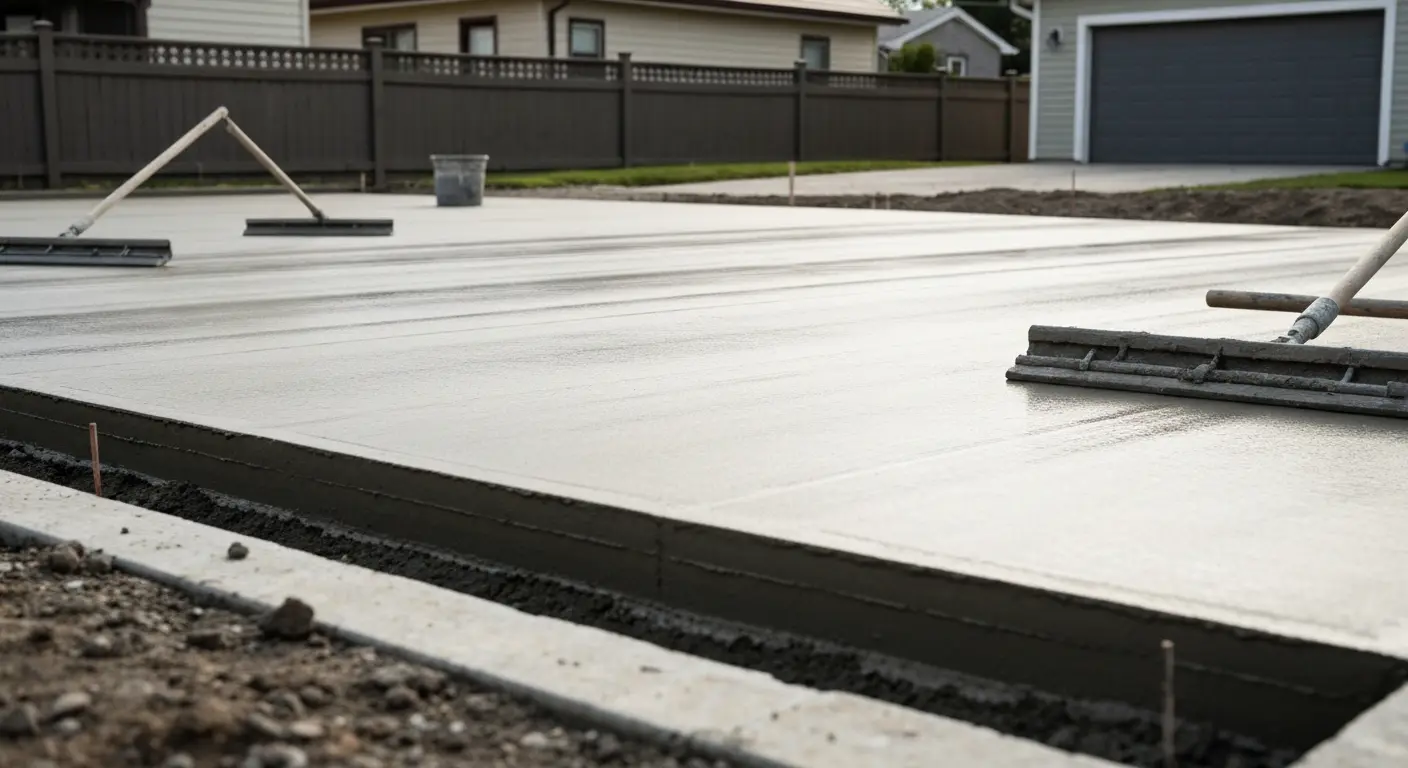 Concrete flatwork installation