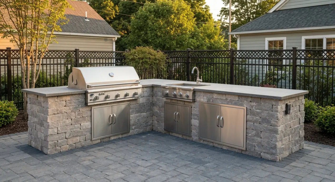 Outdoor kitchen installation
