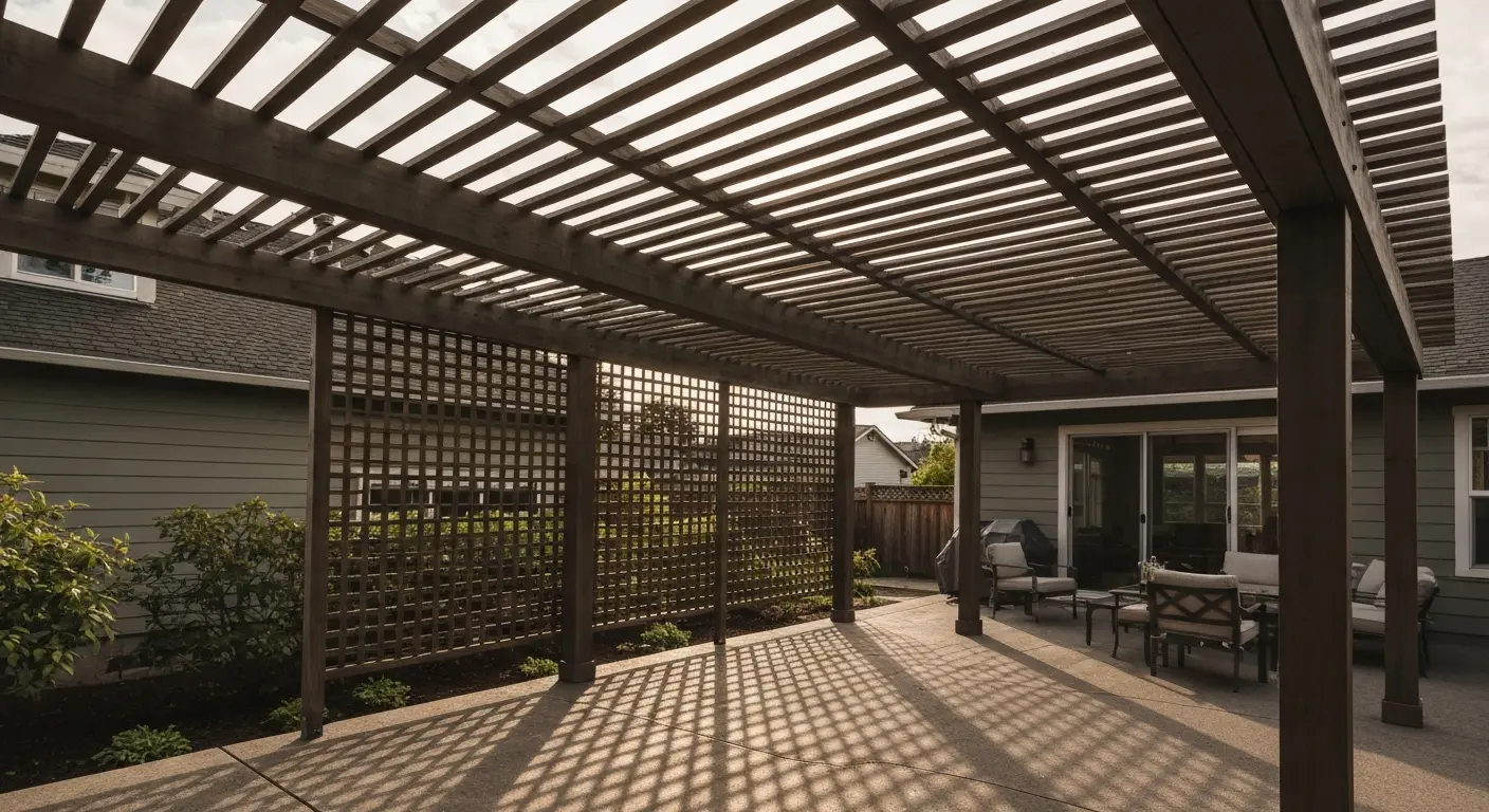 Lattice patio cover in Damascus