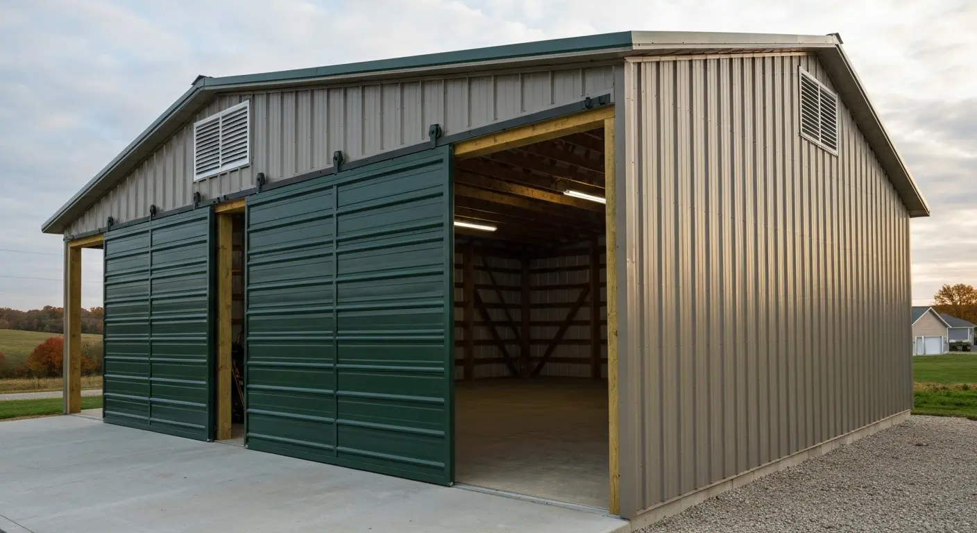 Pole barn construction project