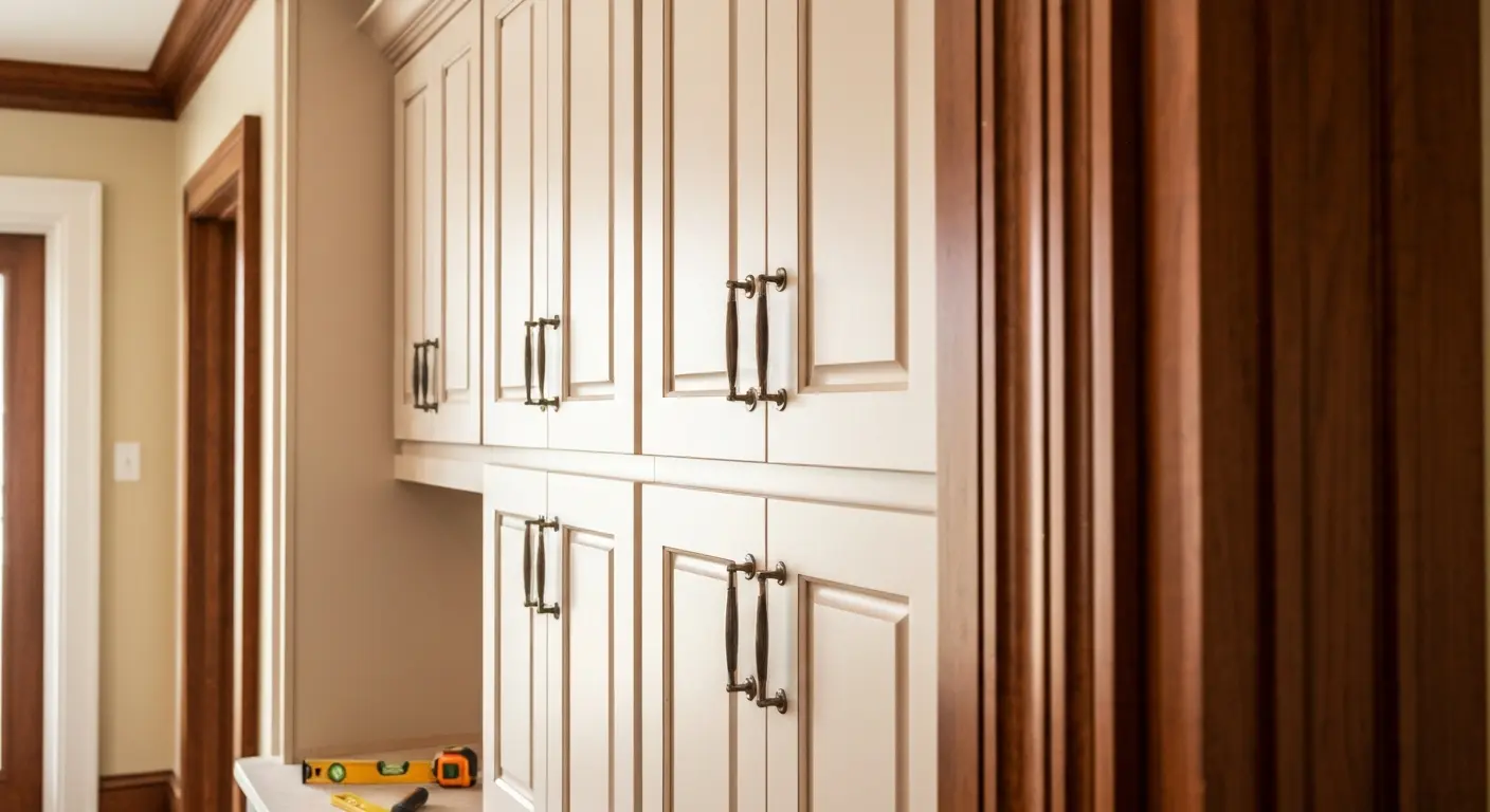 Custom kitchen cabinet installation