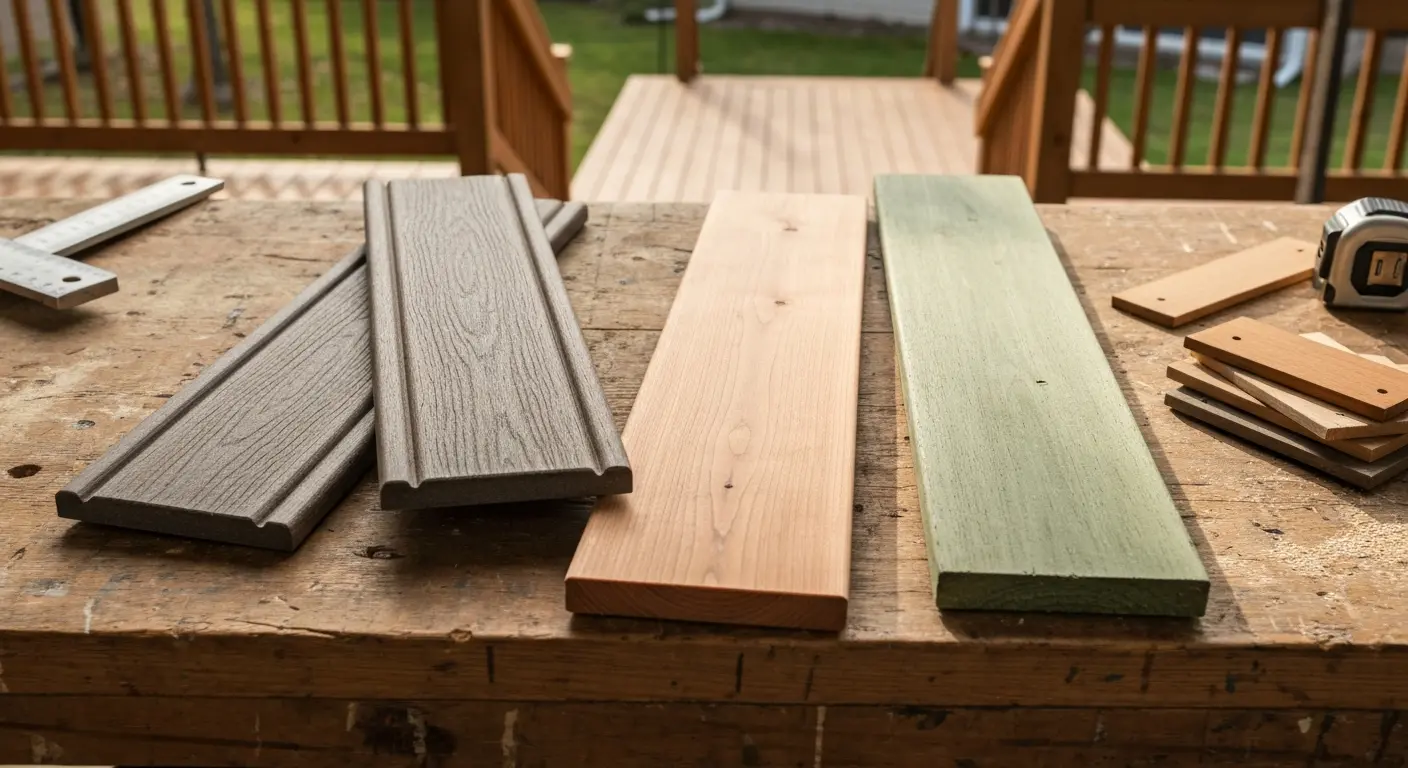 Decking materials display