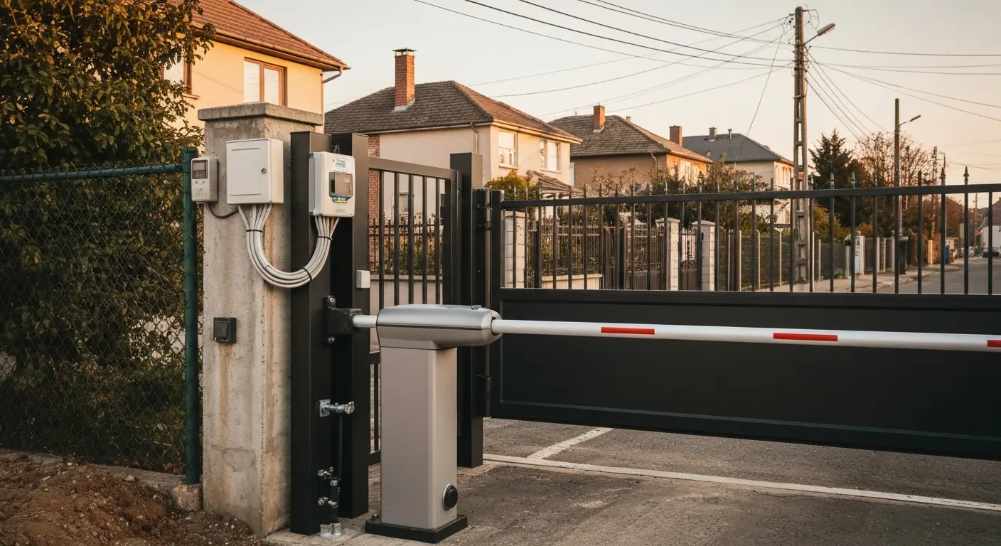 Automatic gate entry system installation