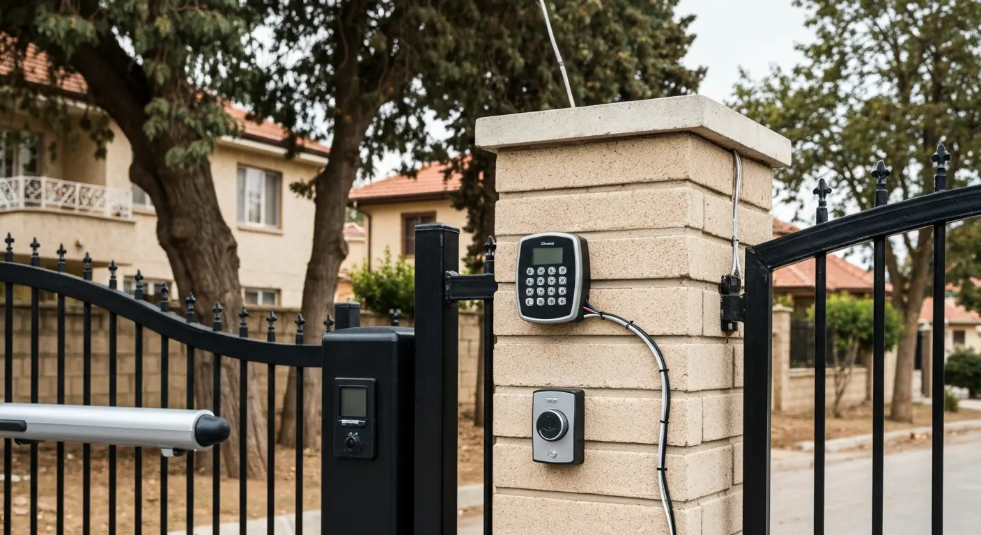 Automatic gate system with keypad control
