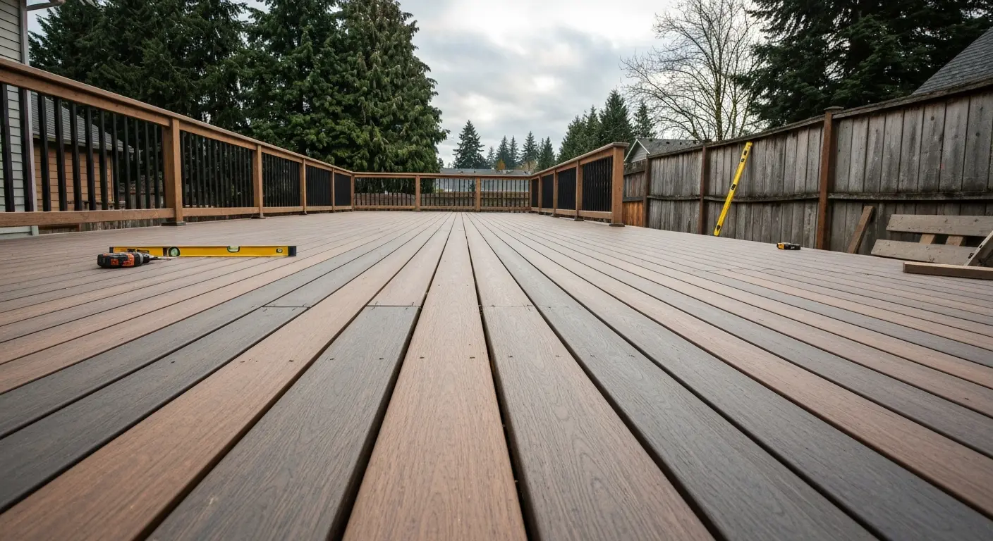 Custom deck construction in Gresham