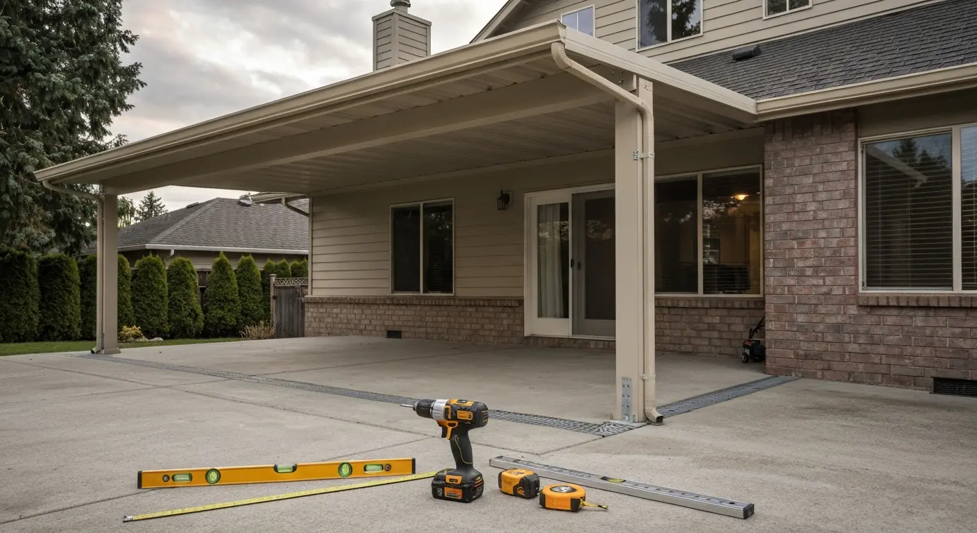 Patio cover installation