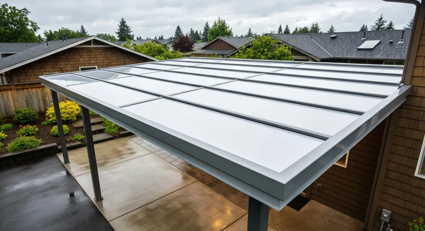Solid roof patio cover