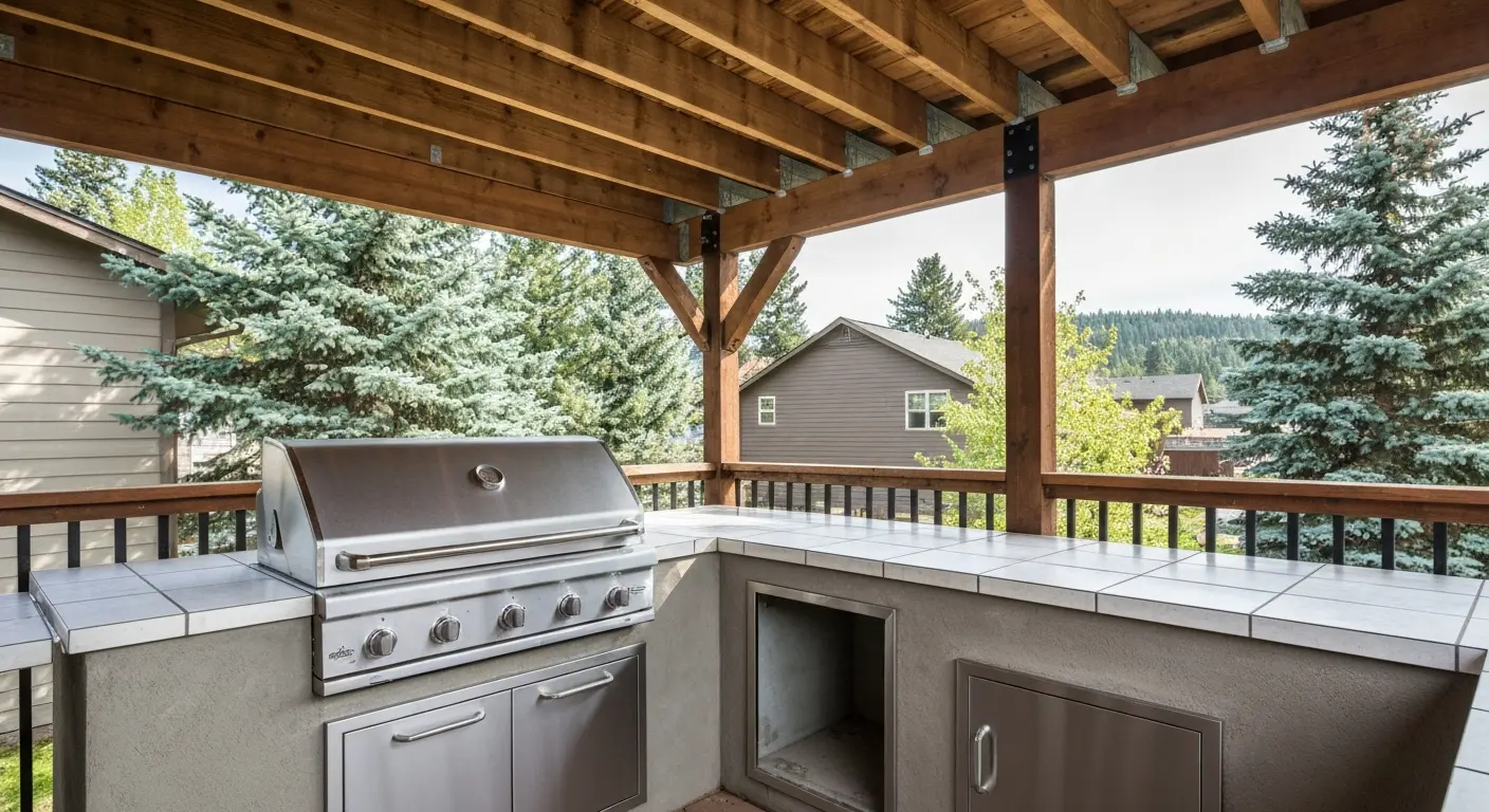 Outdoor kitchen Corbett deck