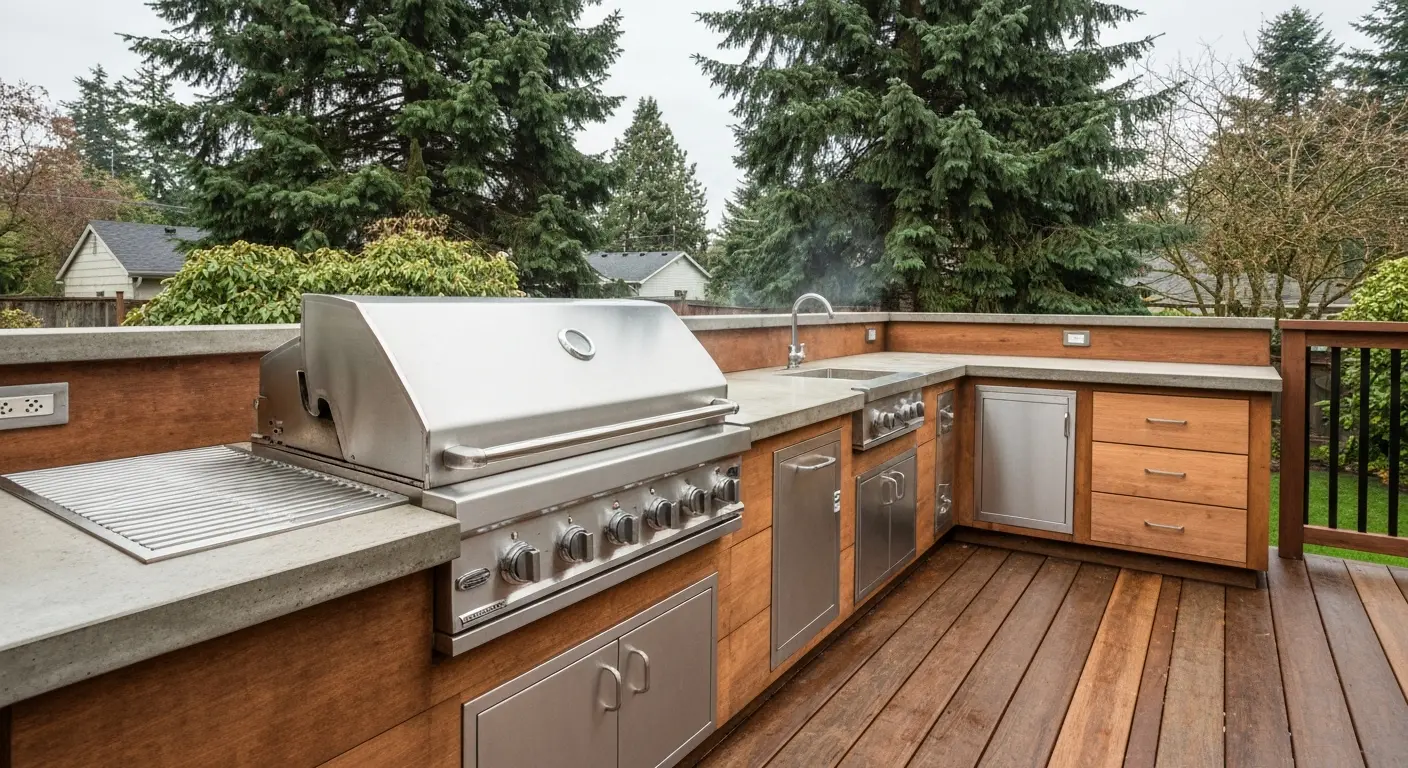 Outdoor kitchen deck Portland