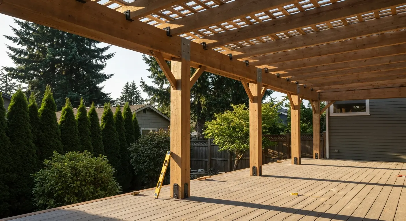 Covered patio structure