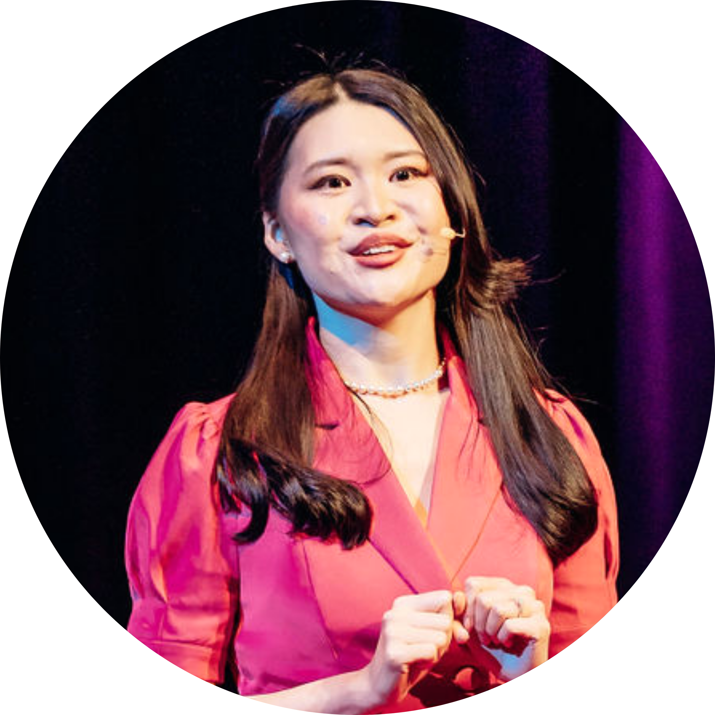 Gloria Zhang speaking at TEDx