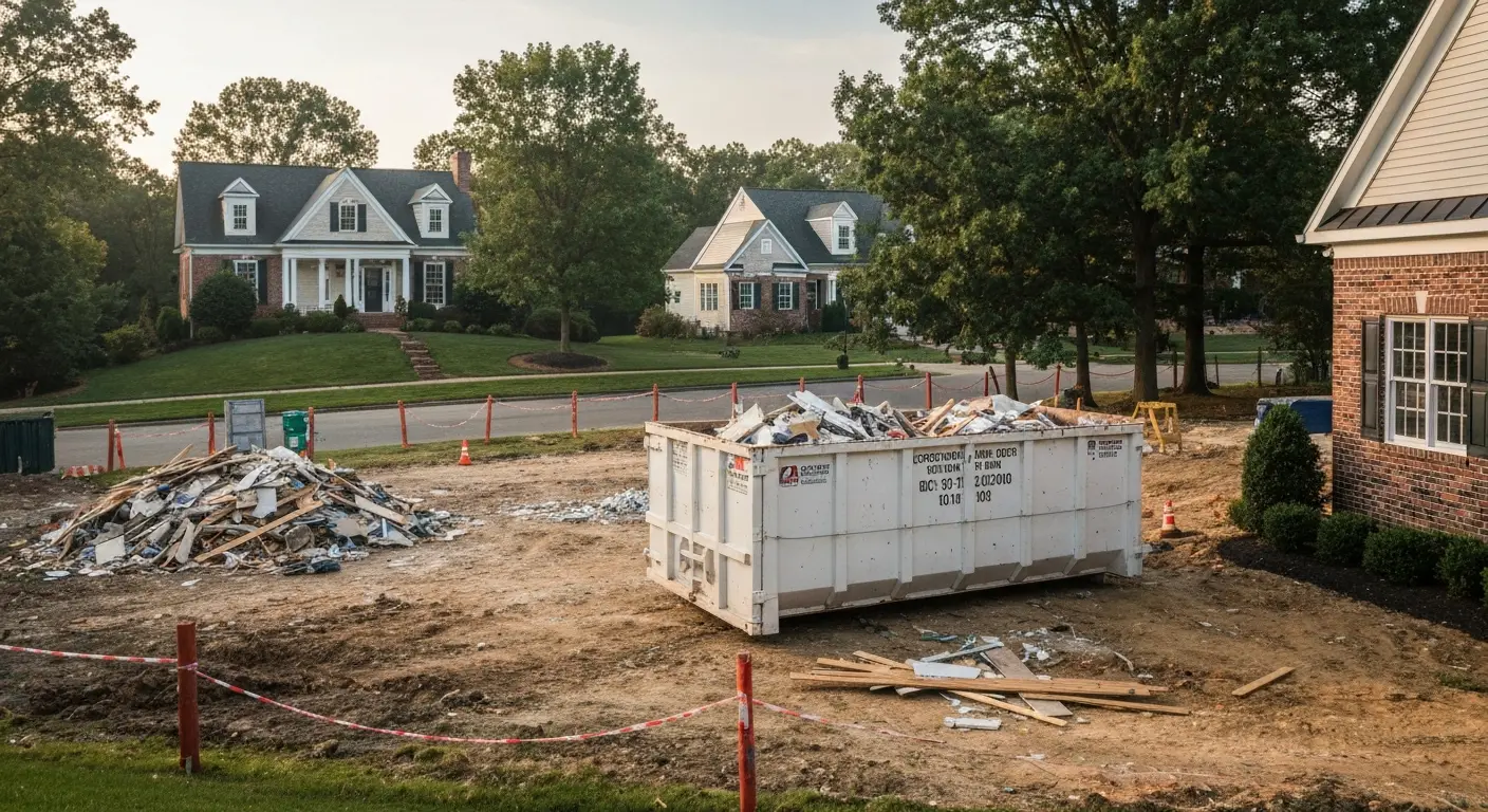 Construction site cleanup and waste management