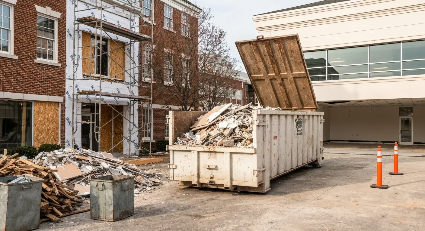 Commercial renovation debris removal service