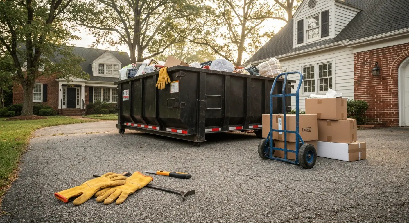 Estate cleanout dumpster service