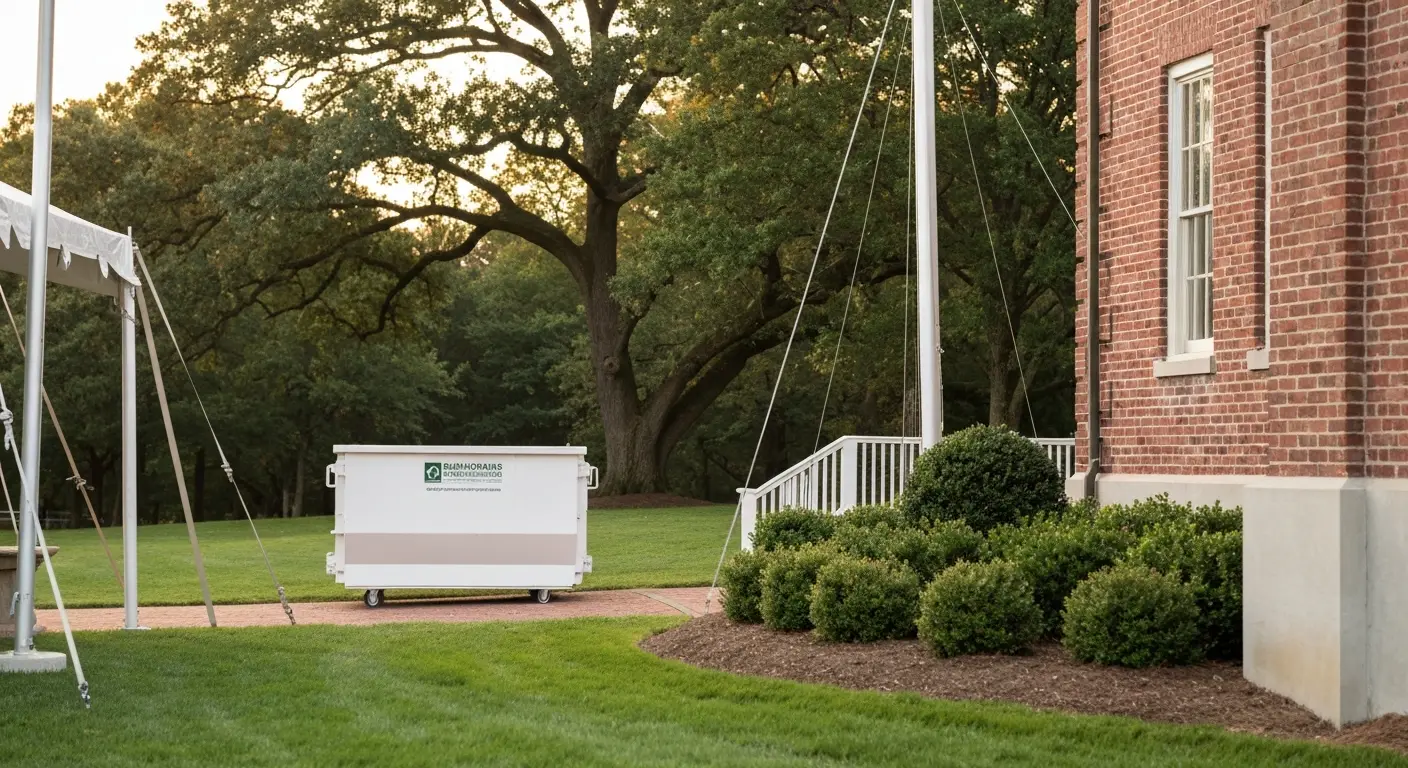 Wedding event dumpster