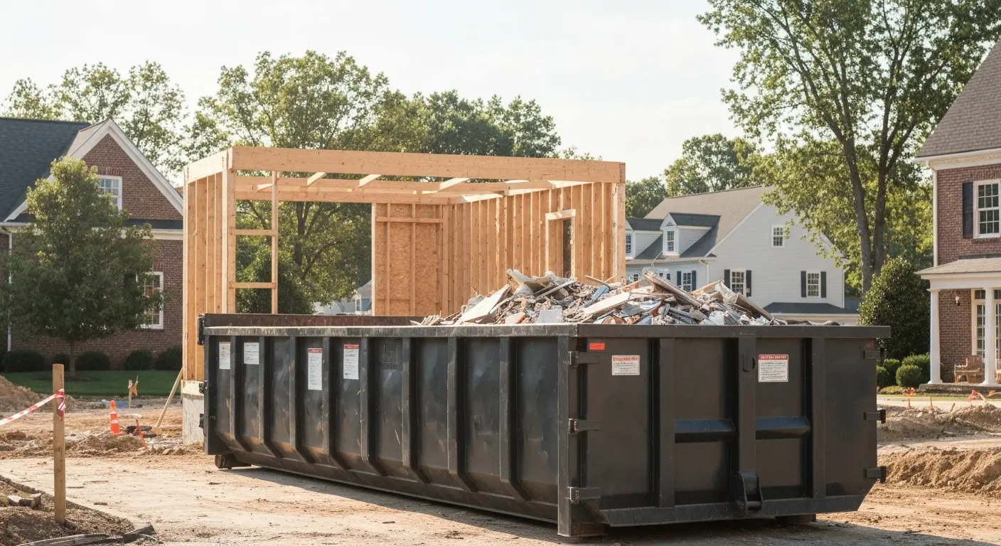 Commercial construction dumpster