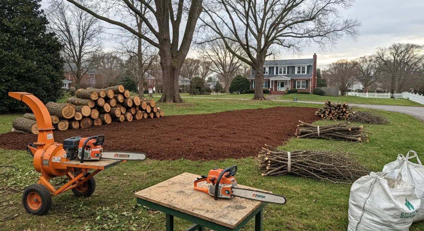Yard debris removal project