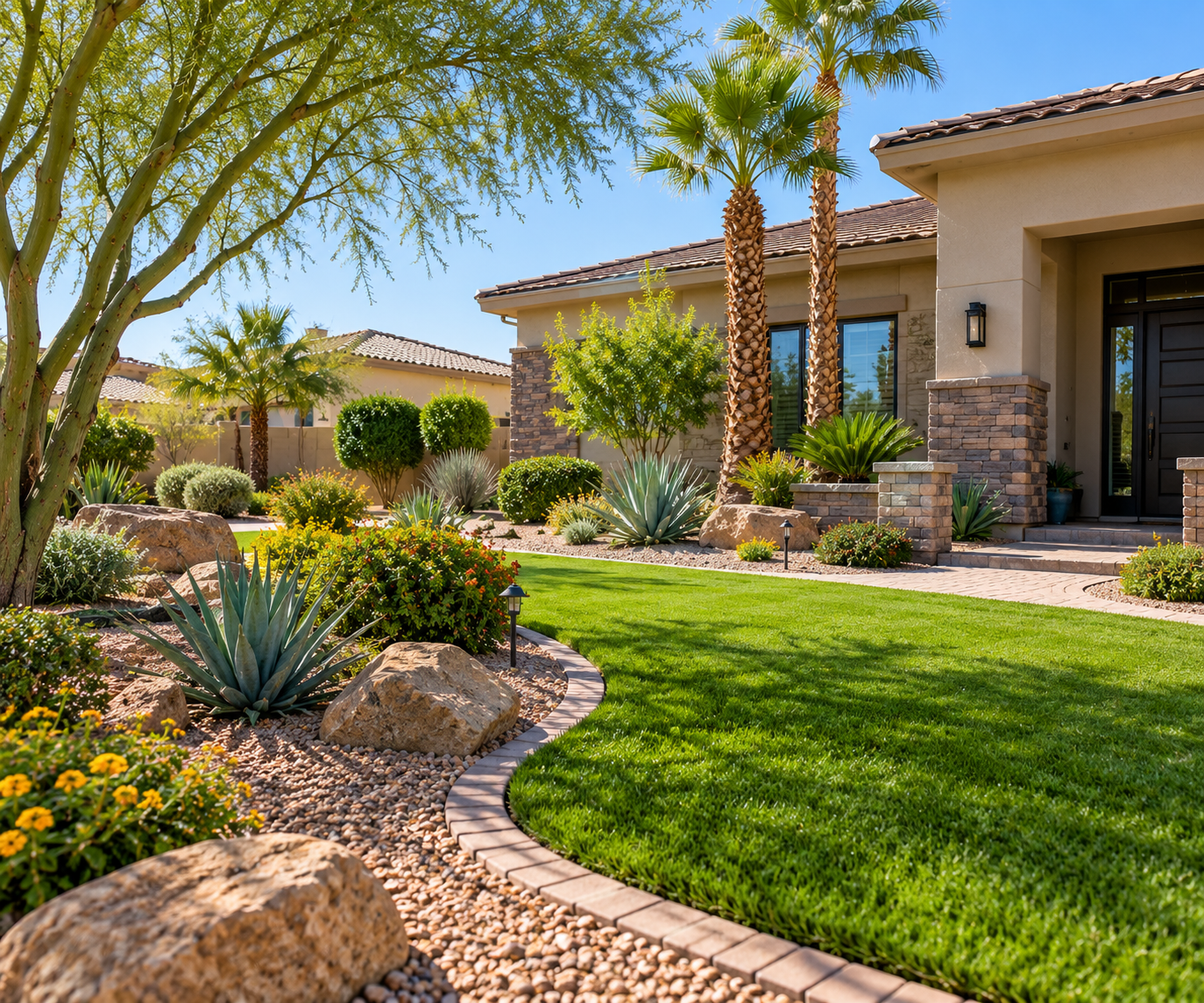 Landscaping Express owner and crew in Phoenix