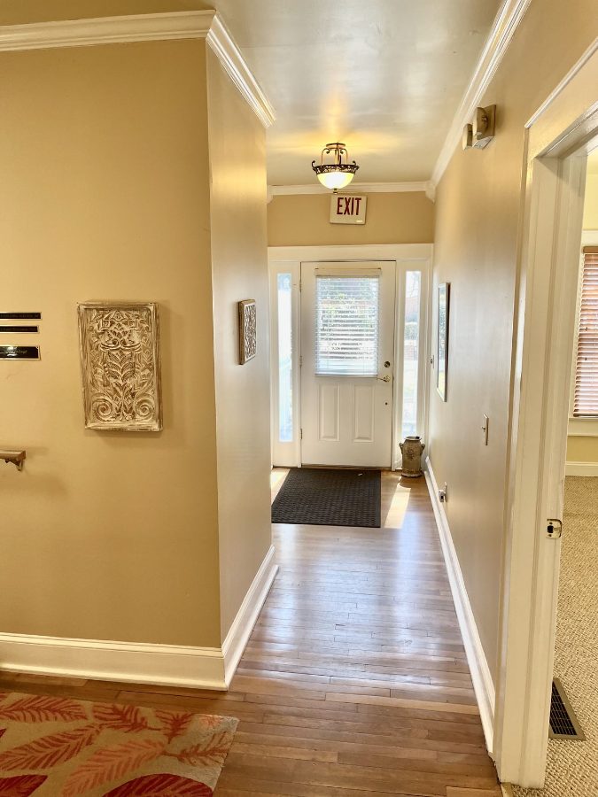 Entry hall at The 440 looking toward the front door