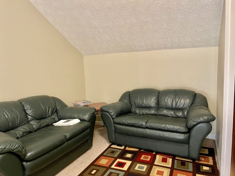 Second-floor sitting area at The 440 outside the upstairs suites
