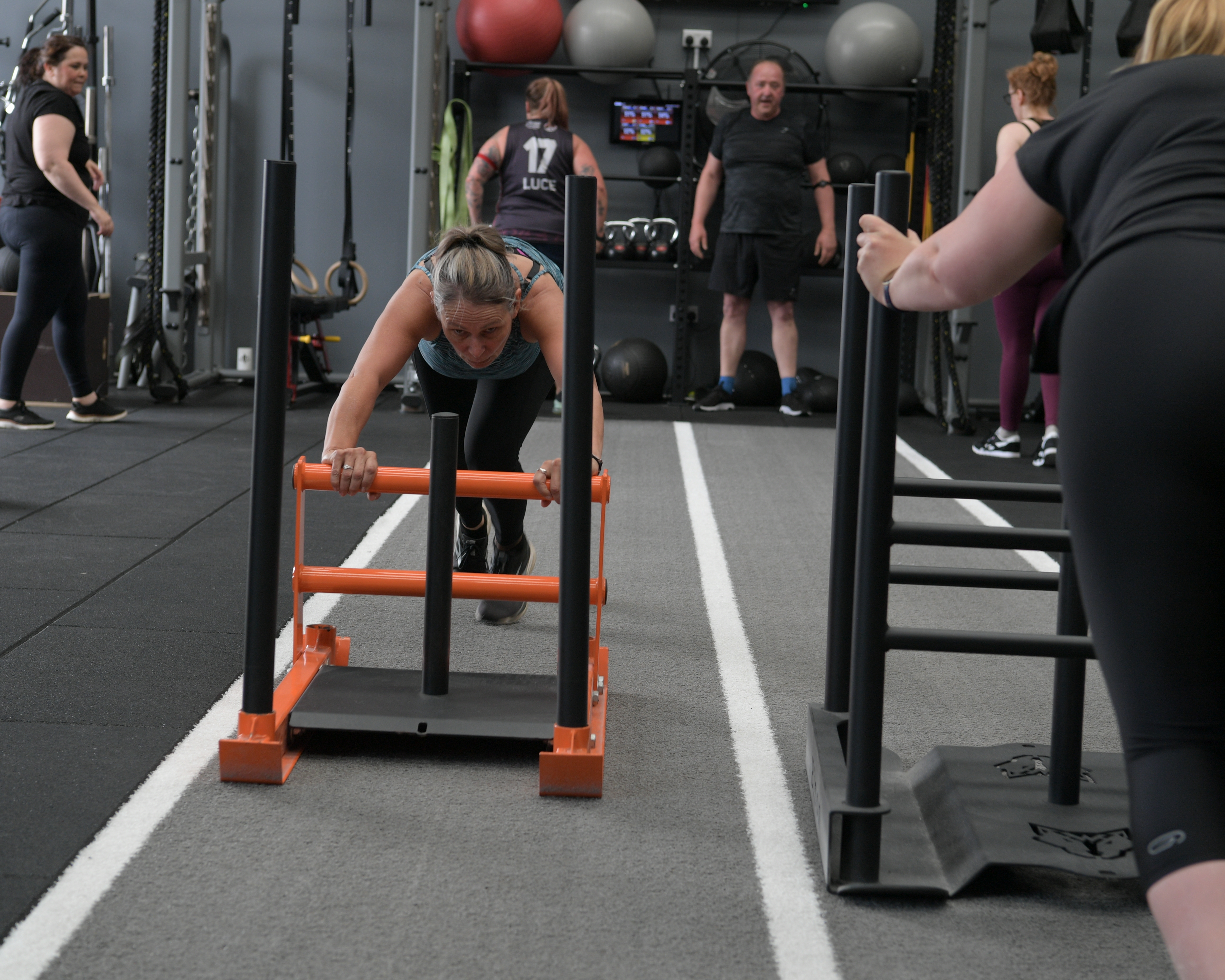 A BTC member training in a supportive small group session