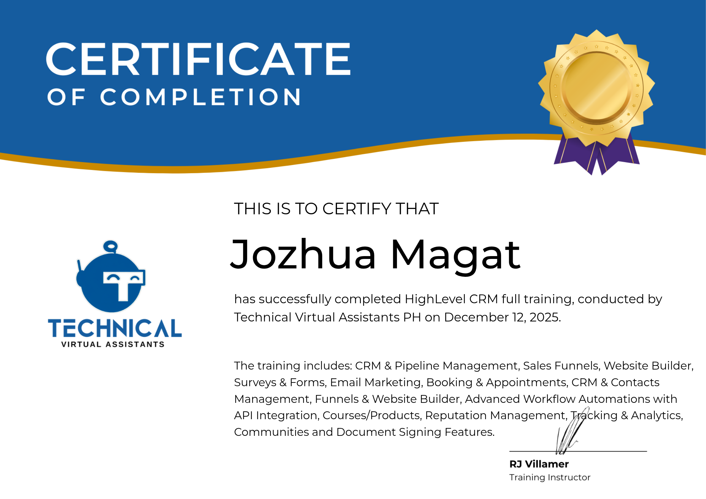 Certificate 3