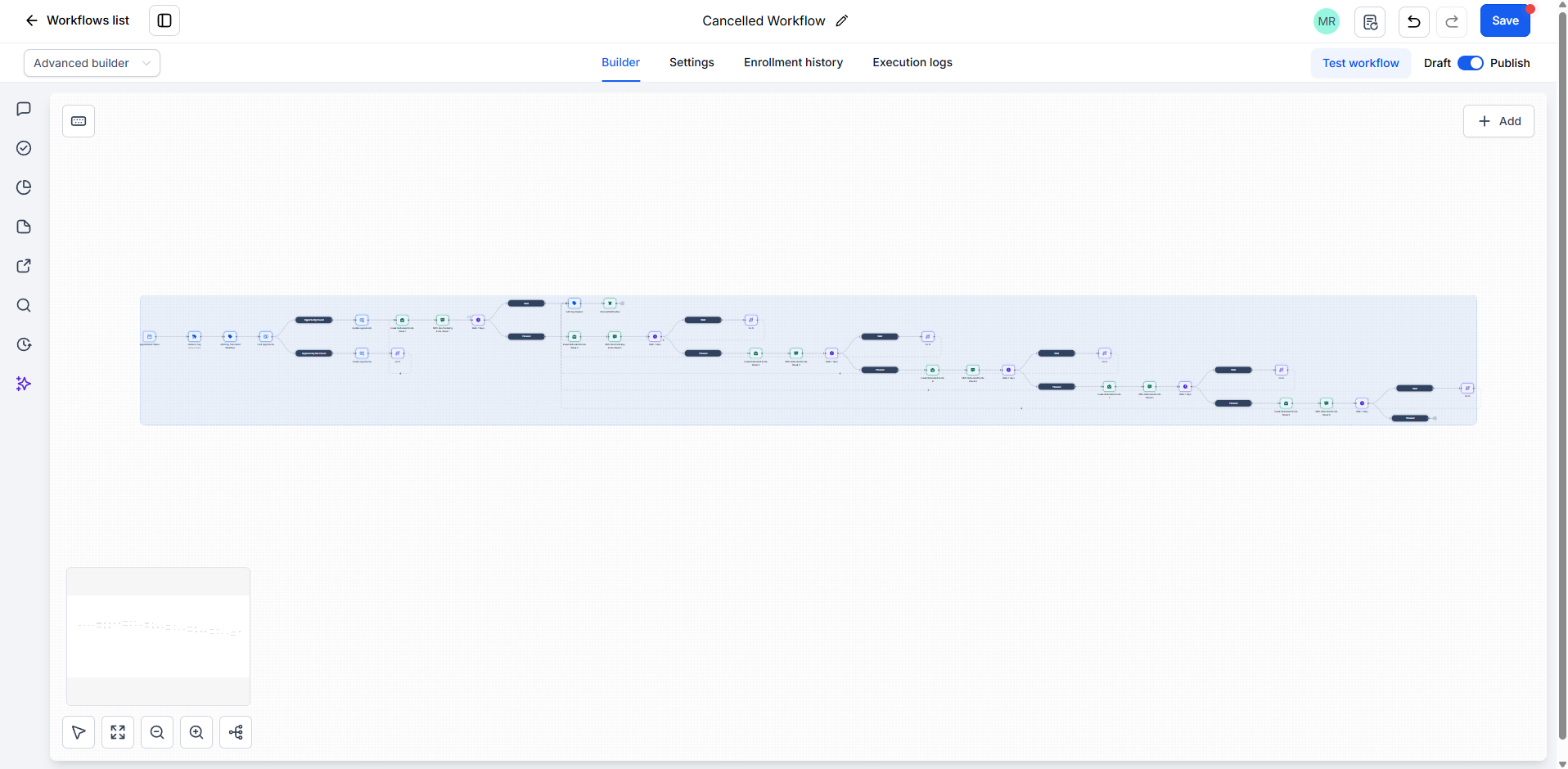 Customer reactivation workflow