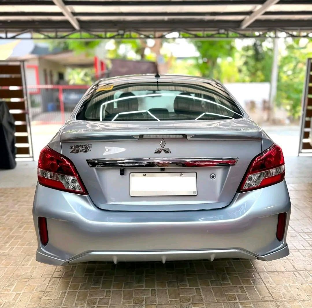 Rear of silver Mitsubishi Mirage G4