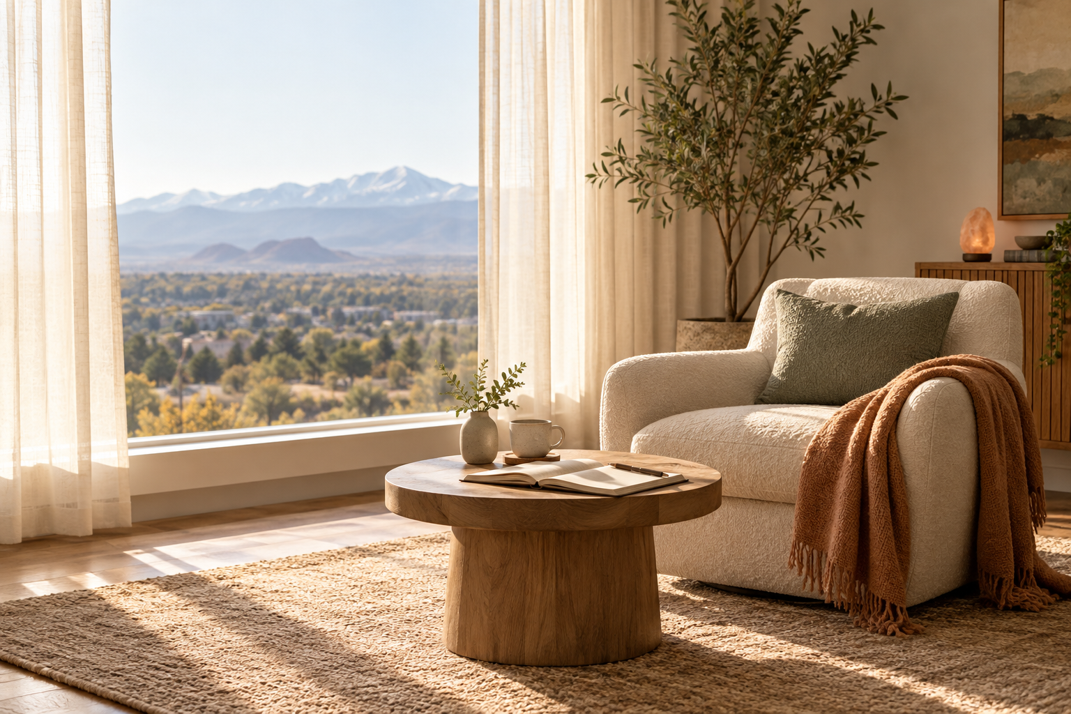 Warm, quiet chair beside a sunlit window