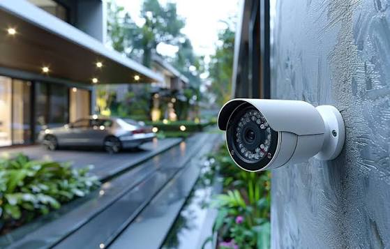 Security camera protecting a modern New York property