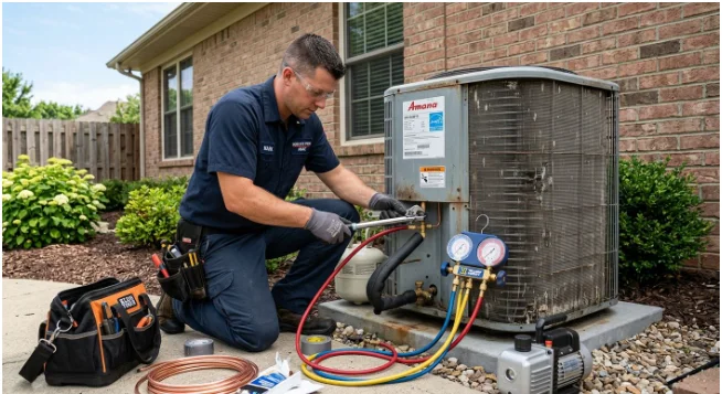 Heating and cooling system detail
