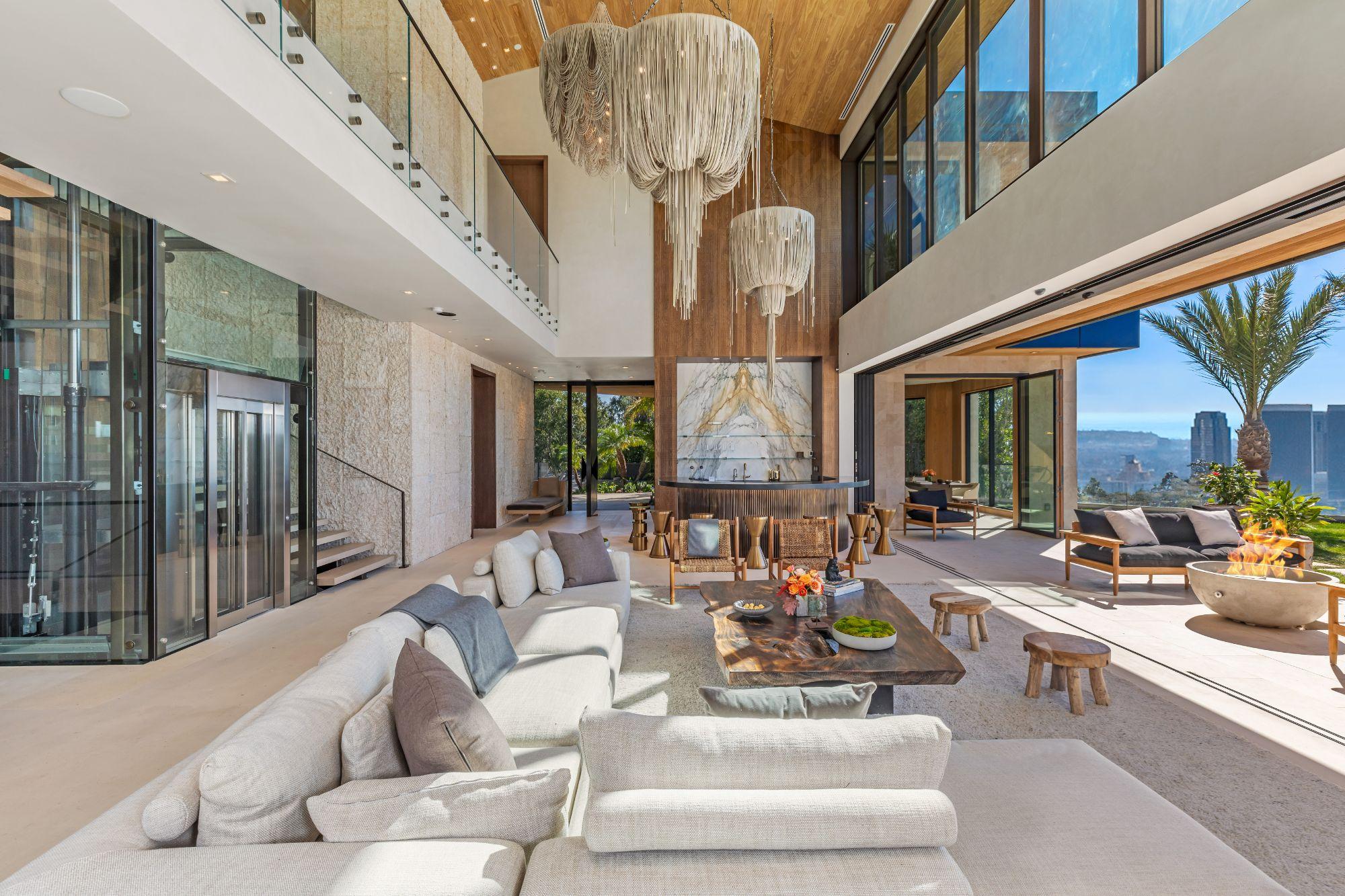 Grand luxury estate exterior in Greater Los Angeles, Auremont Estates