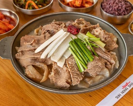 Shared Korean meal at Sun Nong Dan Sawtelle