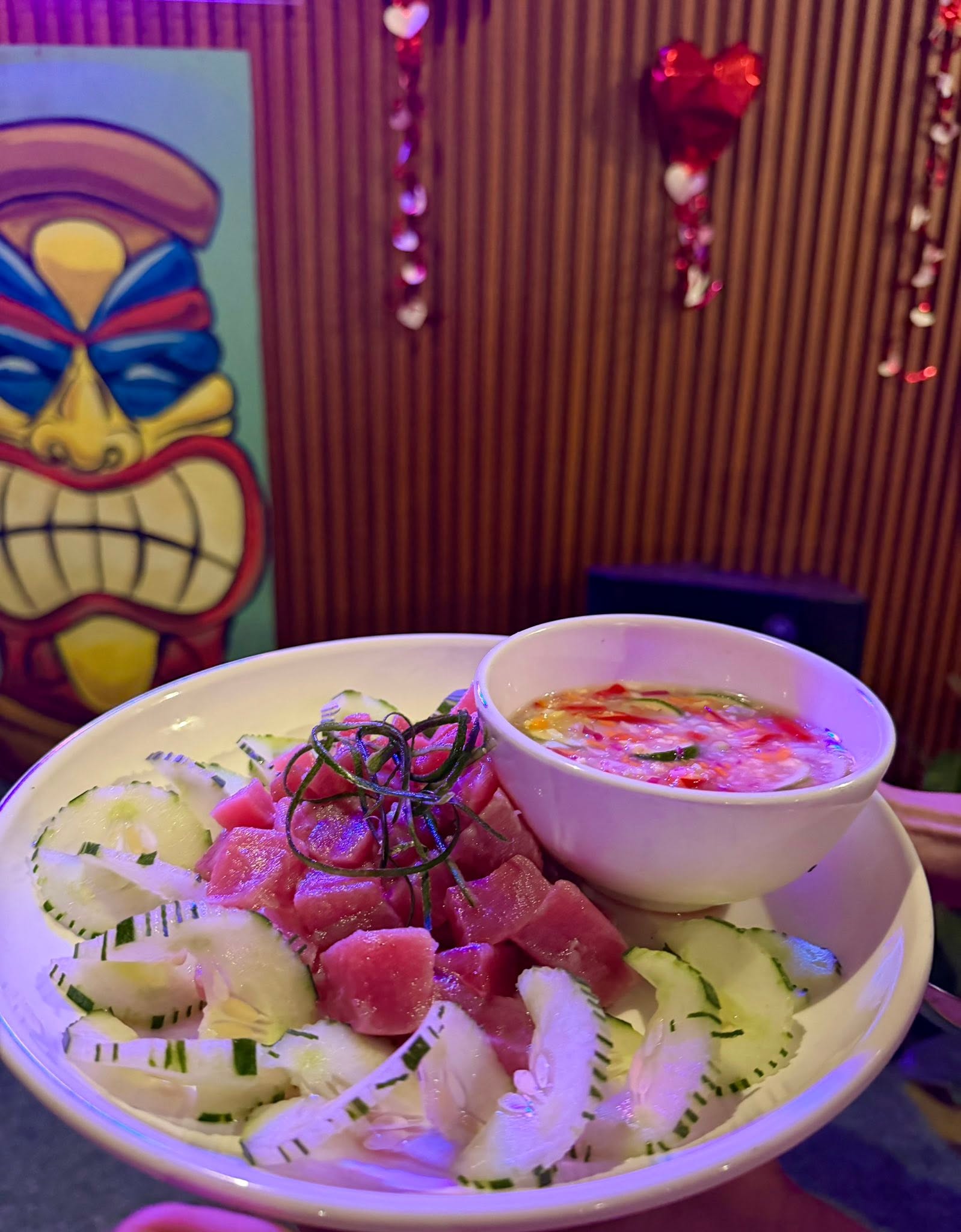 Fresh kinilaw-style seafood plate