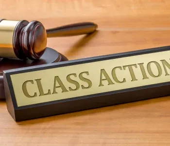 Class action law courtroom gavel