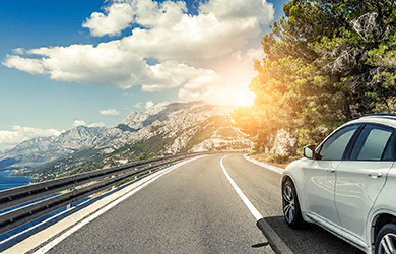 Car rental imagery supplied by the client
