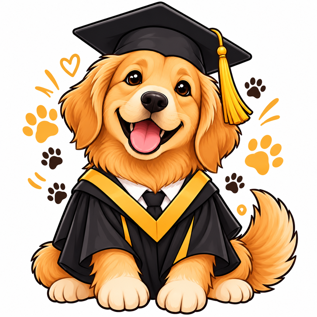 2D illustration of a happy cat or dog representing Pet Training
