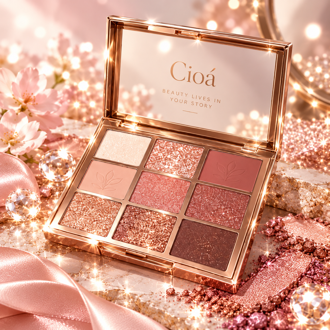 Cioá nine-pan rose gold eye palette