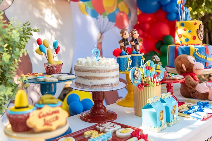Colourful birthday celebration styling