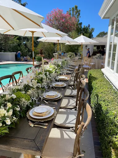 Styled event details for a special gathering