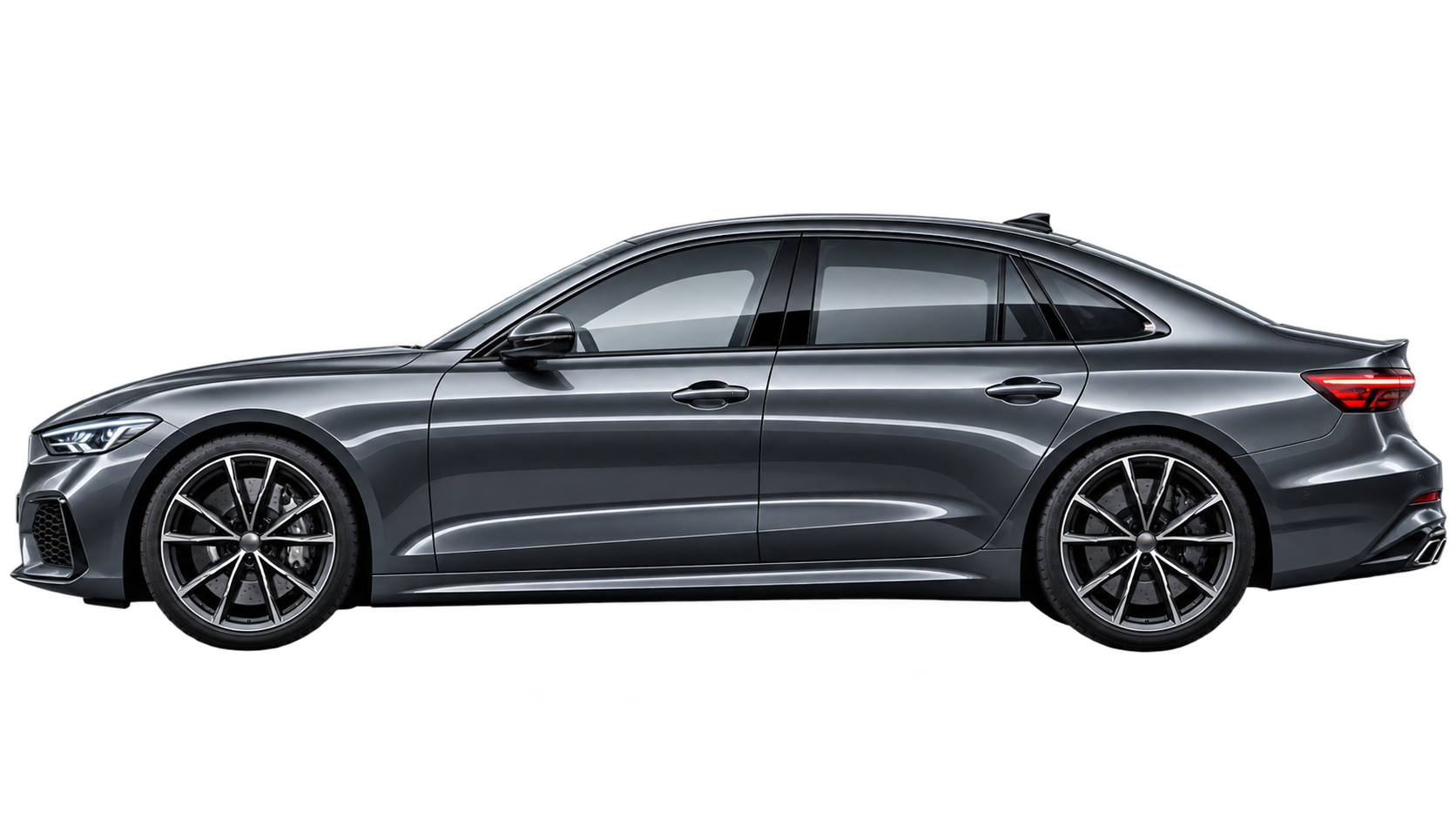 Modern car side profile used in website animation