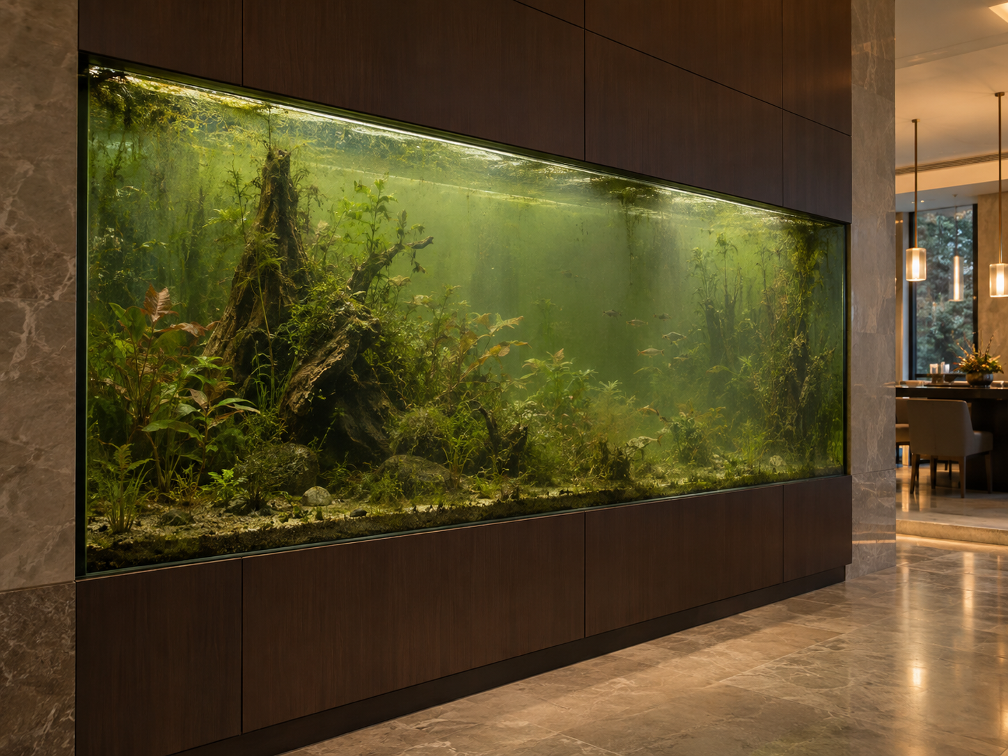 Aquarium before cleaning example