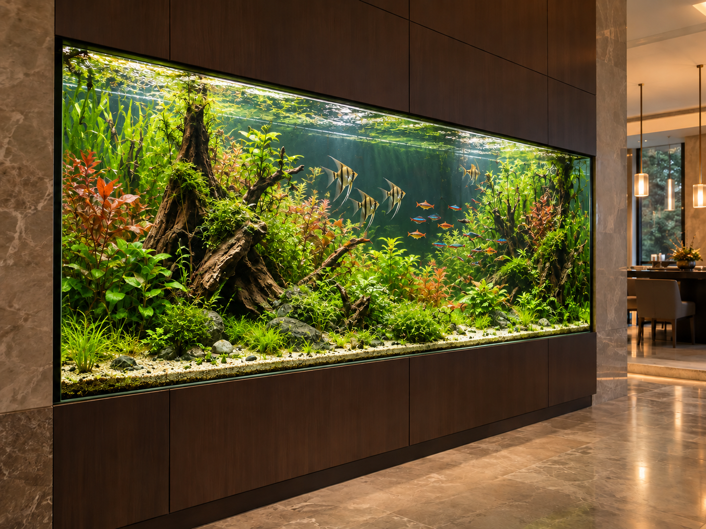 Aquarium after cleaning example