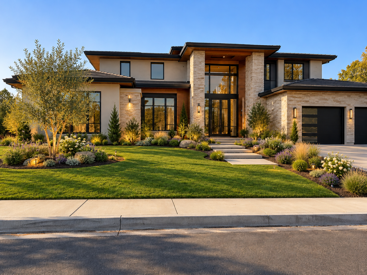 Oak and Stone Landscaping A Landscape Reimagined after transformation