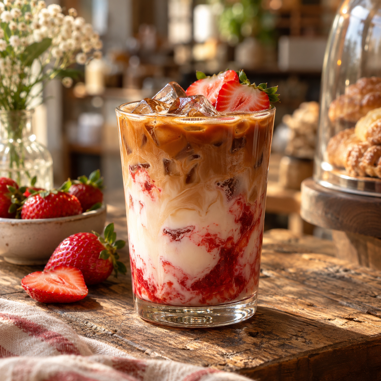 Little Crumb Café Strawberry Vanilla Latte