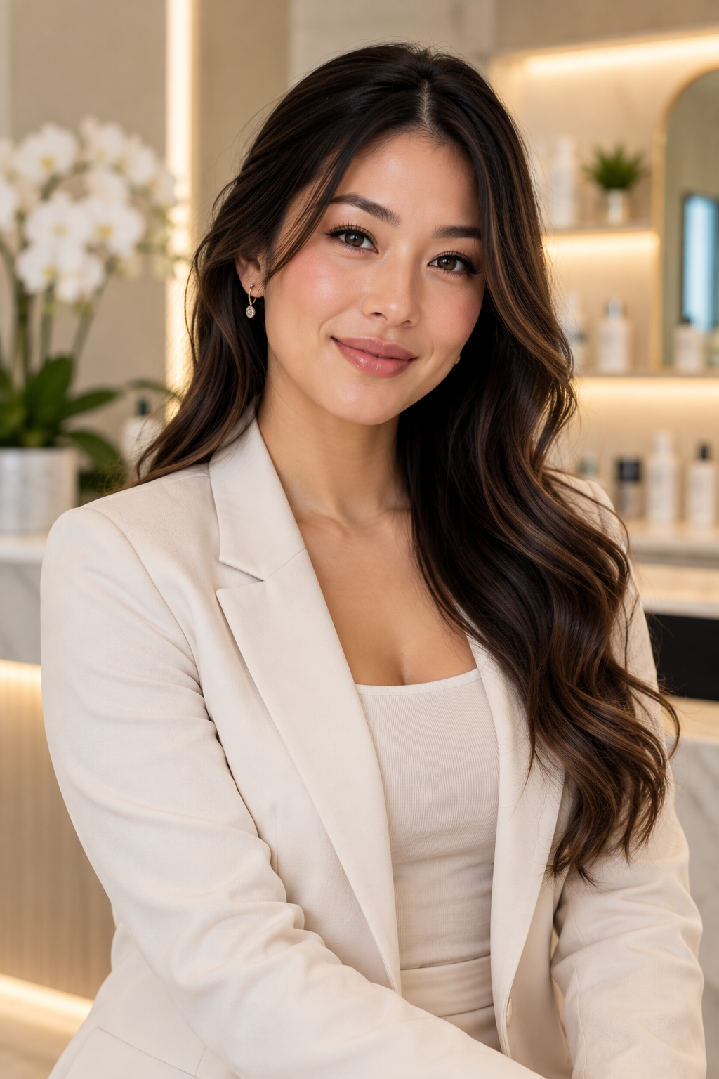 Aurelle Wellness fictional team profile of Sophia Laurent