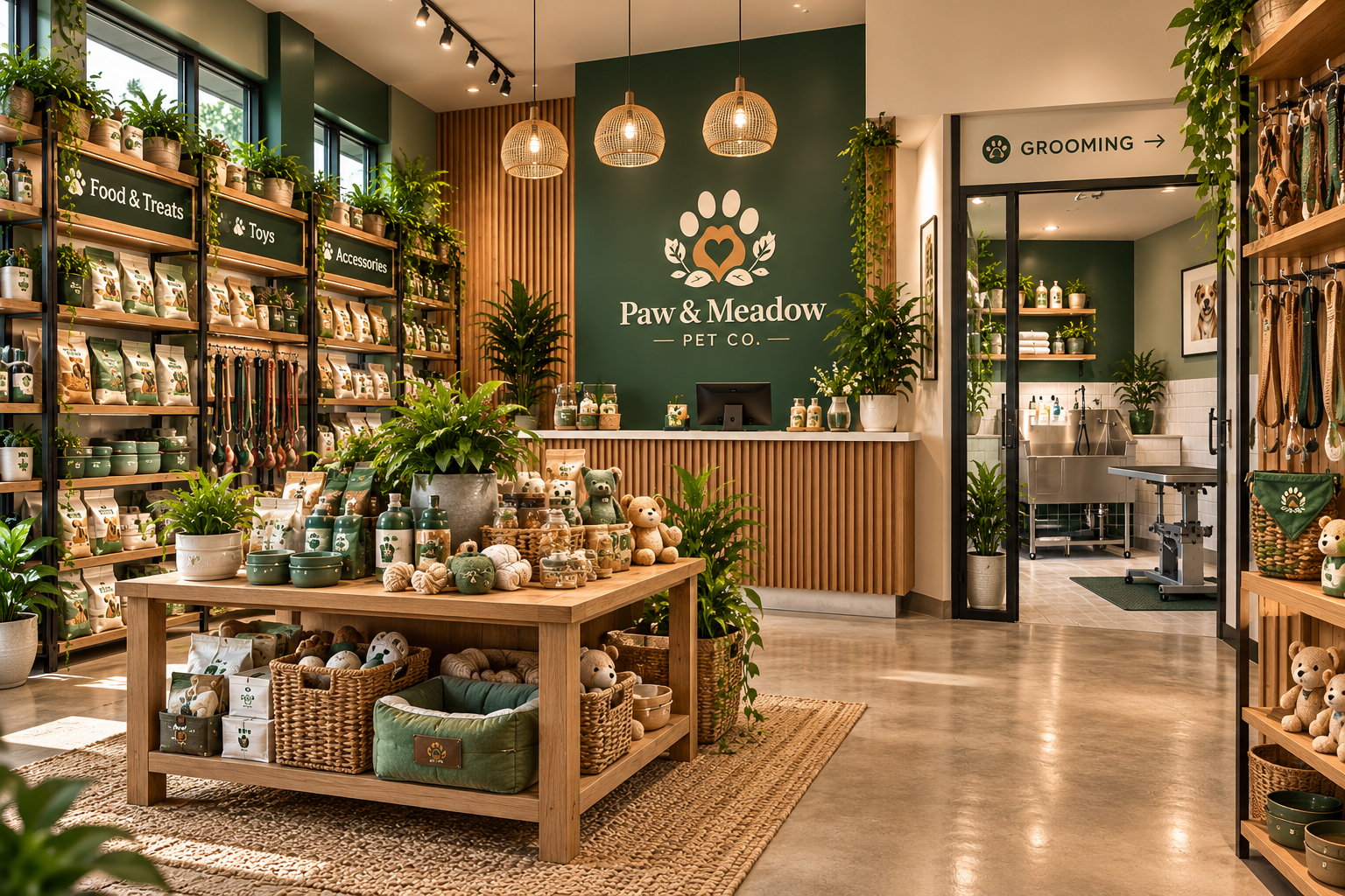 Warm and welcoming pet boutique