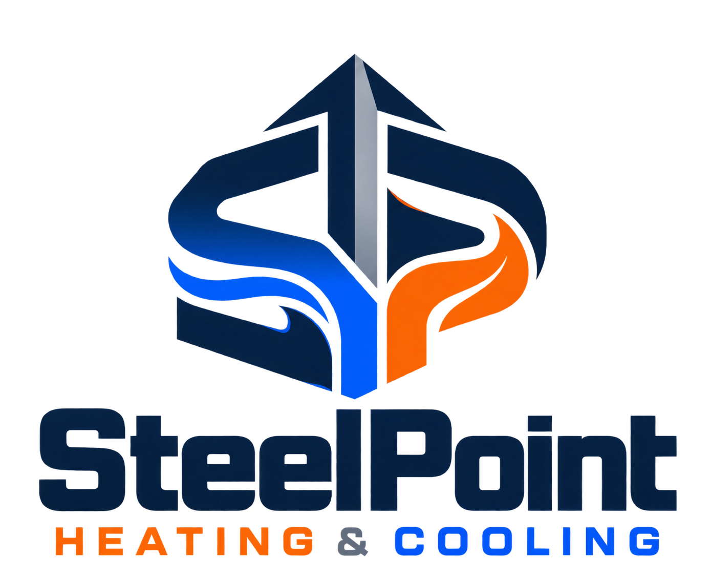 SteelPoint Heating & Cooling dark logo